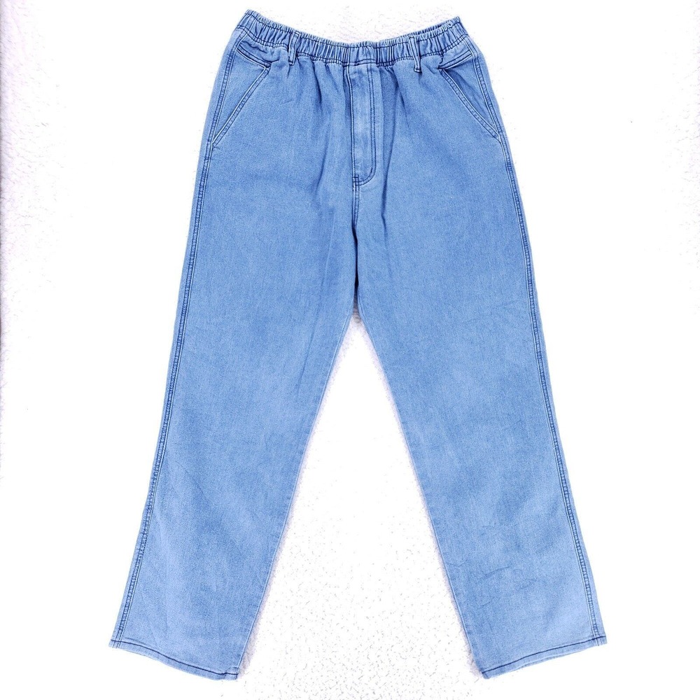 Idealsanxun Jeans Denim Cotton Men SZ 38x32 Blue Straight Stretch VTG Mid Rise